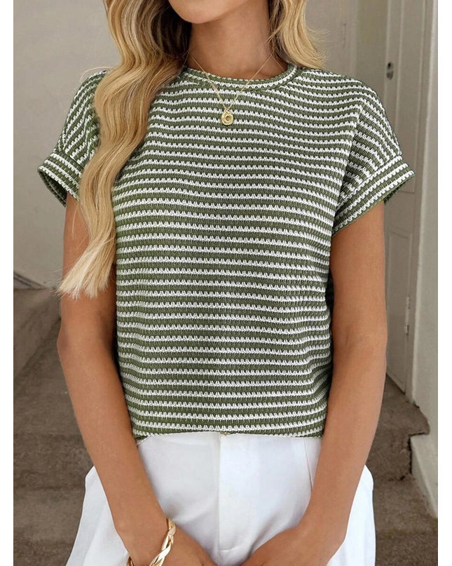 Striped Knit Short Sleeve