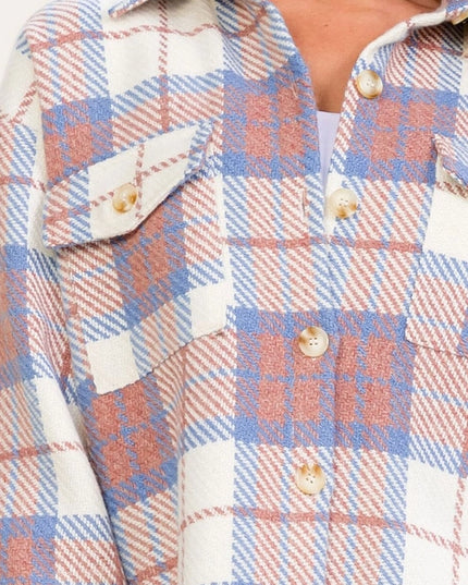 Autumn Skies Plaid Shacket