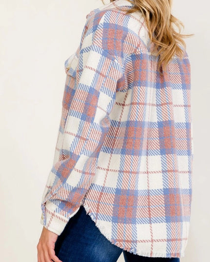 Autumn Skies Plaid Shacket