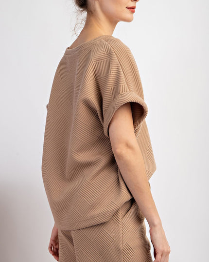 TEXTURED V-NECK