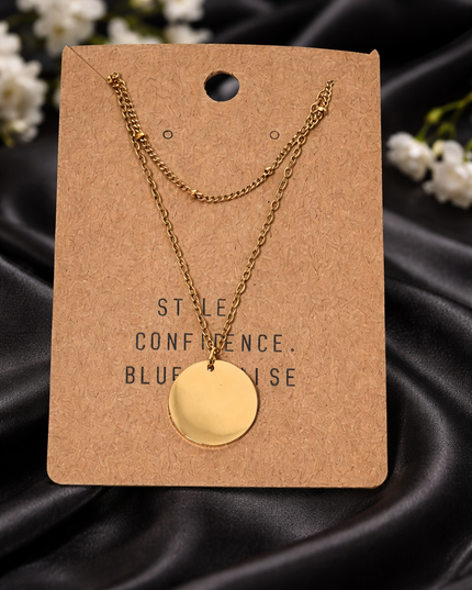 Layered Medallion Necklace – Gold or Silver