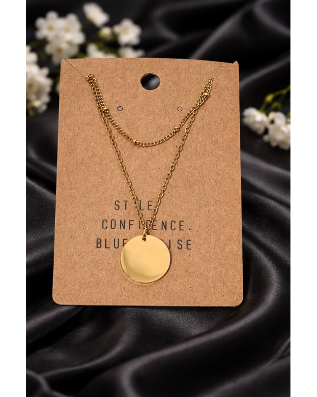 Layered Medallion Necklace – Gold or Silver