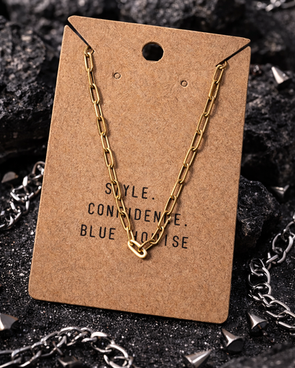 Paperclip Chain Necklace – Gold 2.5 mm or Silver 4 mm