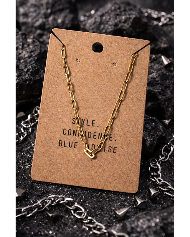 Paperclip Chain Necklace – Gold 2.5 mm or Silver 4 mm