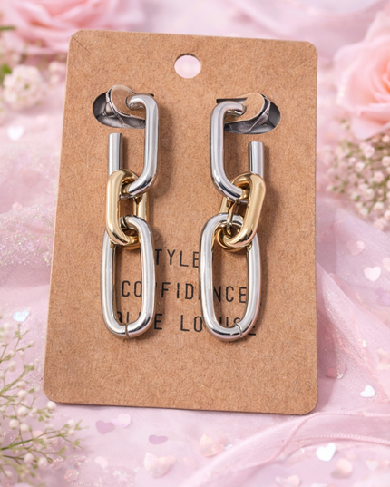 Chunky Chain Link Earrings – Gold or Silver