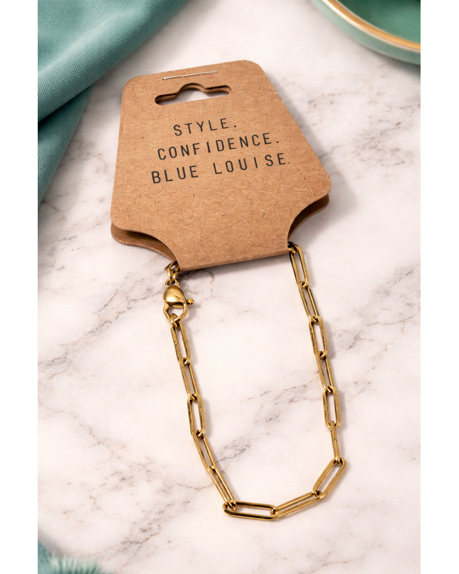 Paperclip Chain Bracelet – Gold or Silver