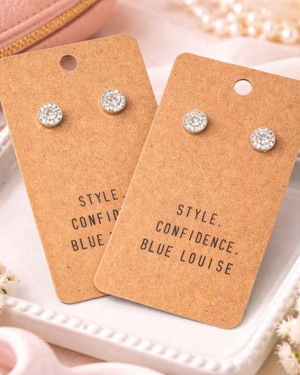 The Crystal Studs – Gold or Silver