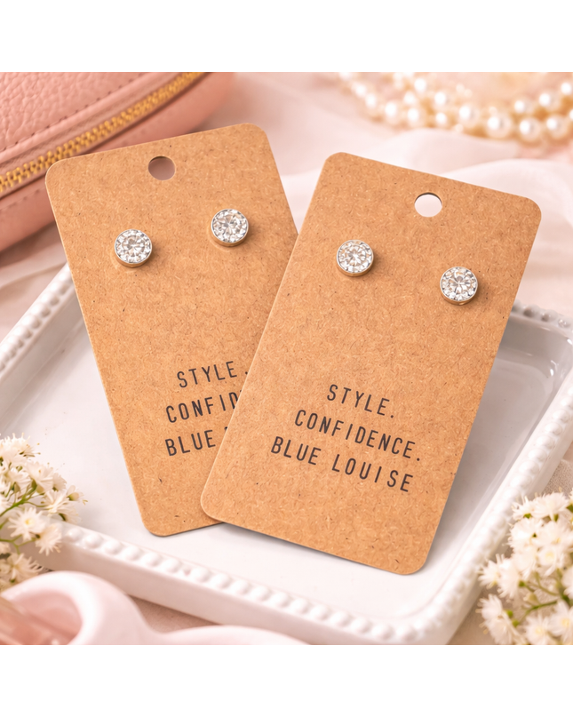 The Crystal Studs – Gold or Silver