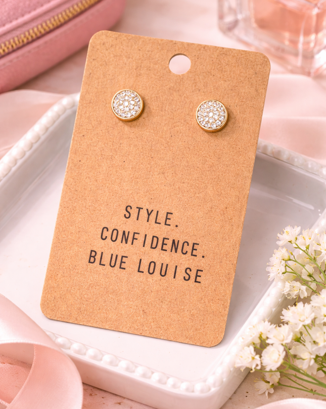 The Crystal Studs – Gold or Silver