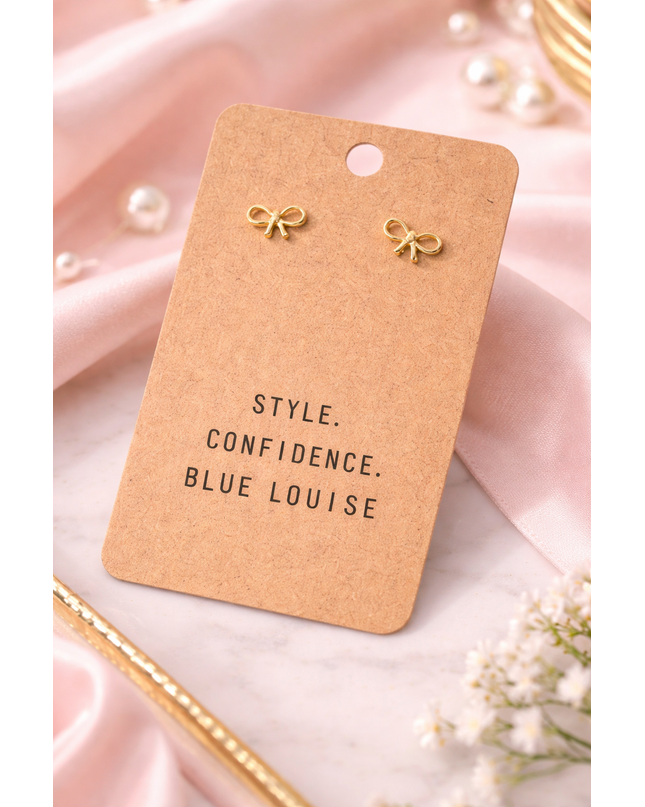 Bow Stud Earrings – Gold or Silver