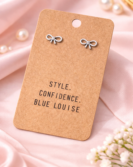 Bow Stud Earrings – Gold or Silver