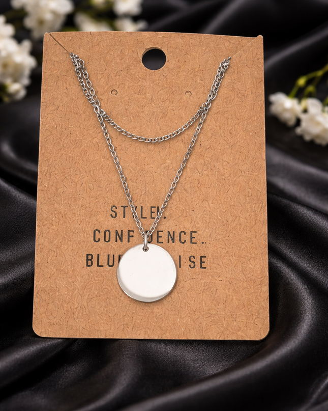 Layered Medallion Necklace – Gold or Silver