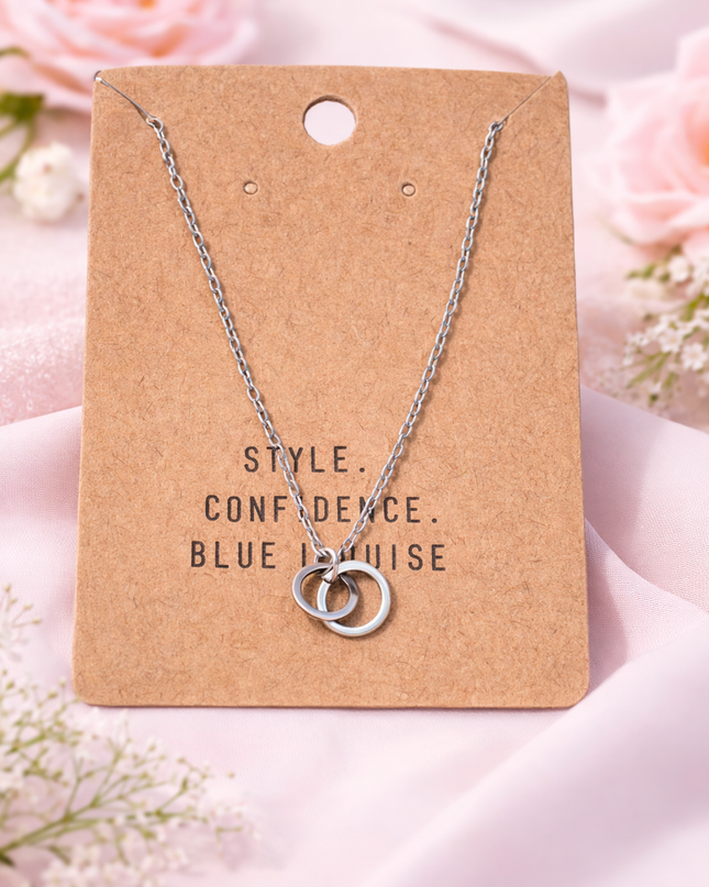 Interlocking Circles Necklace – Gold or Silver