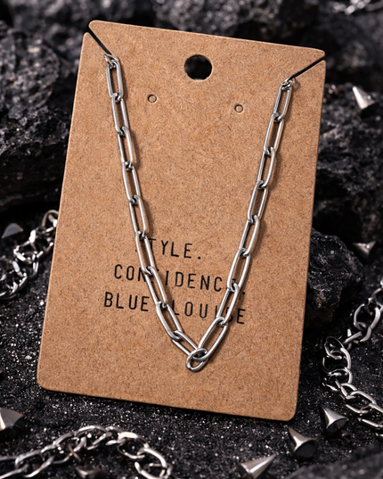 Paperclip Chain Necklace – Gold 2.5 mm or Silver 4 mm