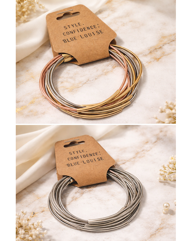 Spring Wire Bracelet – Gold or Silver