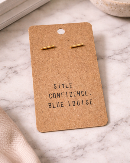 Mini Bar Stud Earrings – Gold or Silver