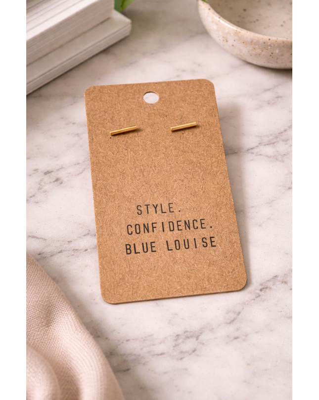 Mini Bar Stud Earrings – Gold or Silver