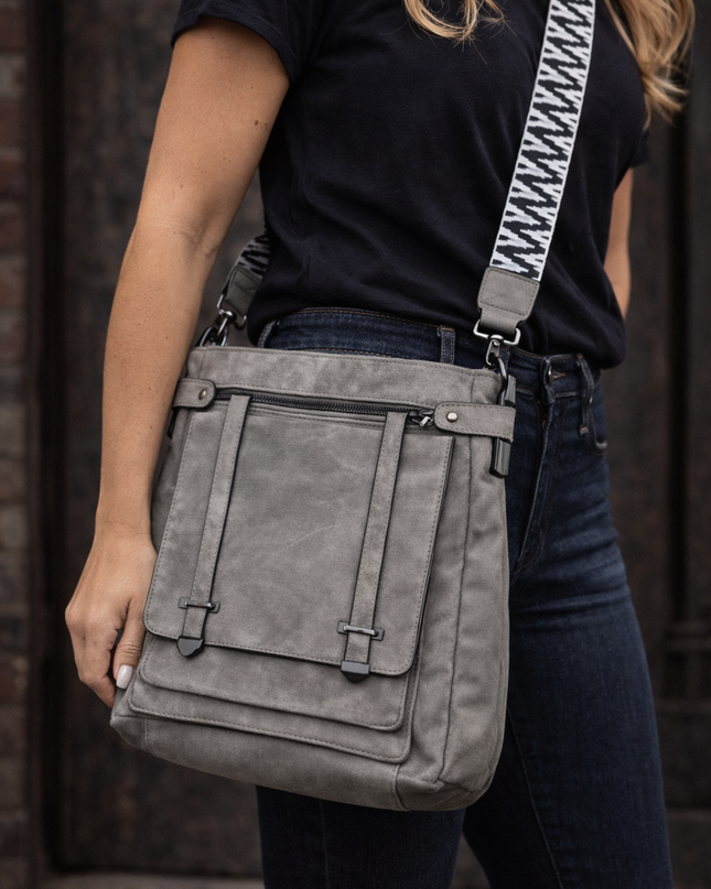 Grey Crossbody Bag