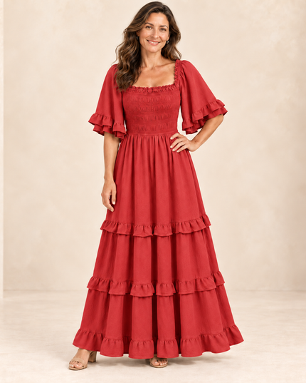 Maribel Smocked Maxi Dress