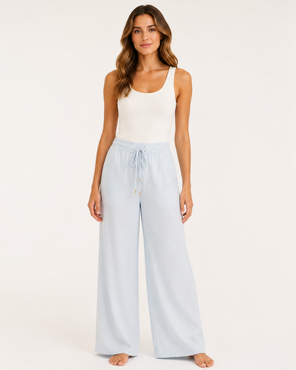 Blue Skies Wide-Leg Pants