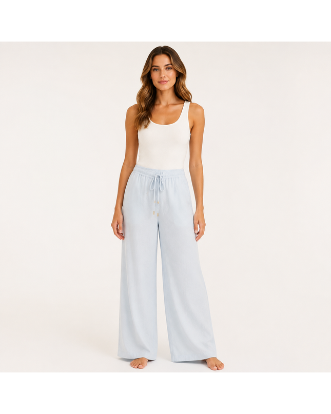 Blue Skies Wide-Leg Pants