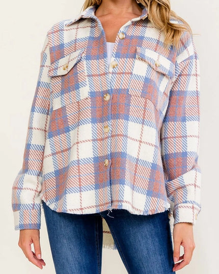 Autumn Skies Plaid Shacket