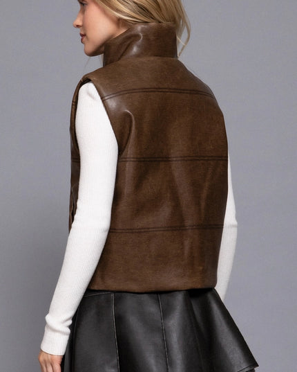 Faux Leather Vest